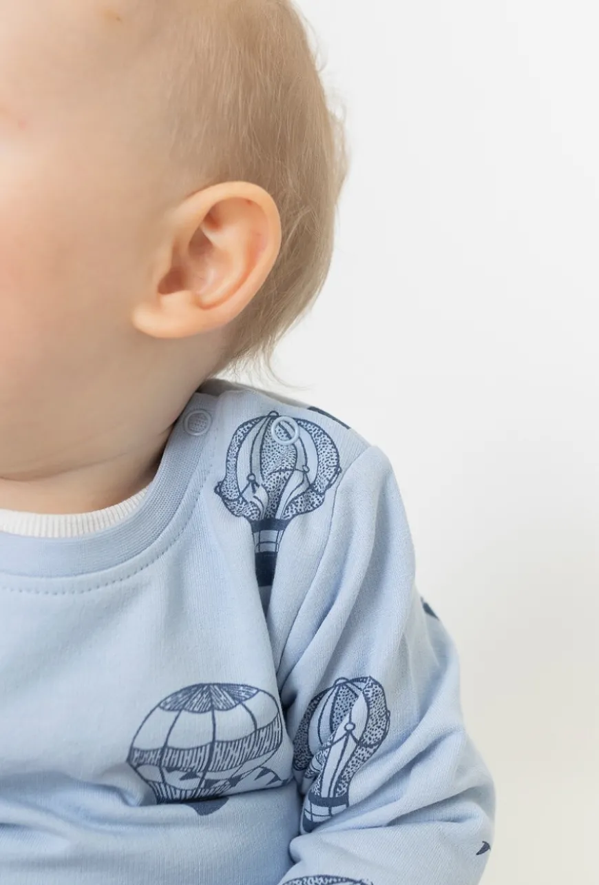 Niemowlęca bluza dresowa i niebieska w baloniki