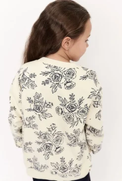 Nierozpinana bluza w ozdobne róże