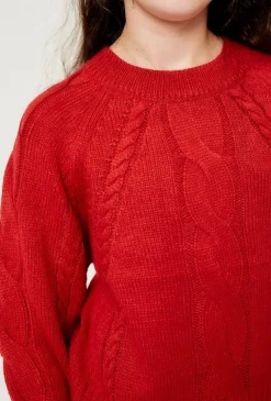 Nierozpinany sweter dziewczęcy