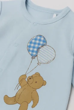 Pajacyk niemowlęcy z nadrukiem misia i baloników