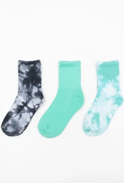 3-pak skarpetek za kostkę w stylu tie-dye