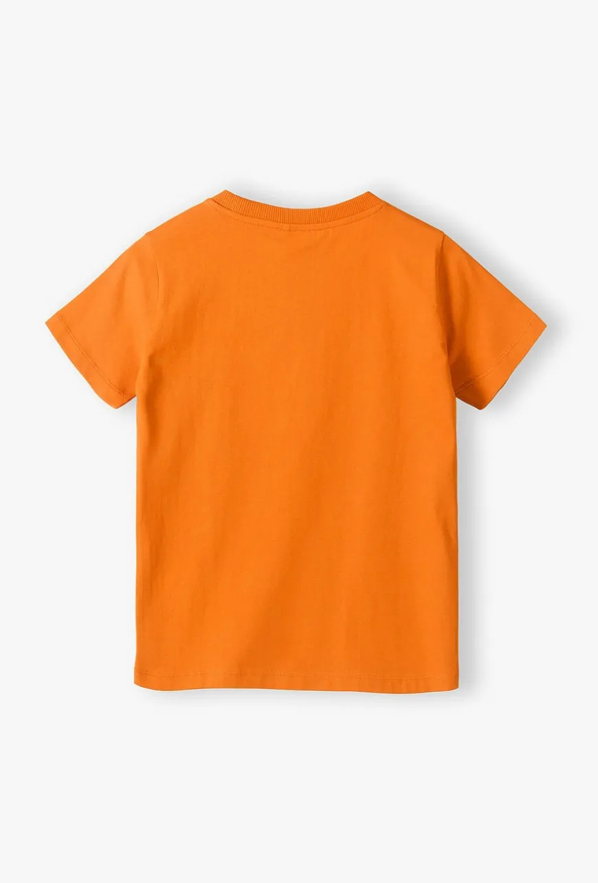 Pomarańczowy gładki t-shirt dla dziecka - Basic
