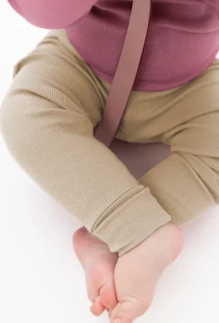 Prążkowane legginsy niemowlęce