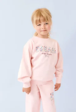 Różowa bluza dziewczęca z napisem DREAM