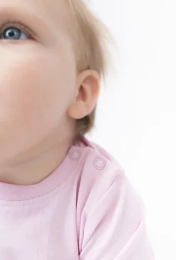 Różowe body niemowlęce z nadrukiem