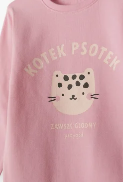 Różowe body z długim rękawem