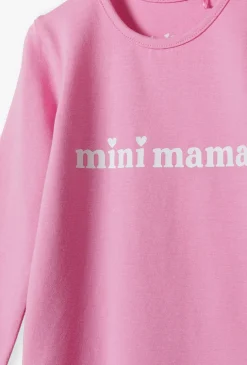 Różowe body z długim rękawem - mini mama - 5.10.15.