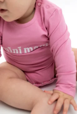 Różowe body z długim rękawem - mini mama - 5.10.15.