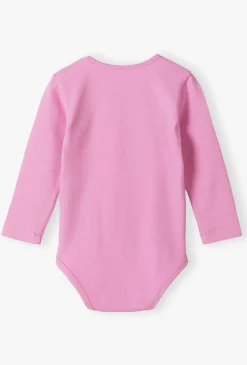 Różowe body z długim rękawem - mini mama - 5.10.15.