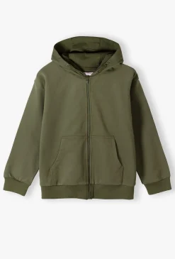 Rozpinana bluza dresowa z kapturem - khaki - Lincoln&Sharks