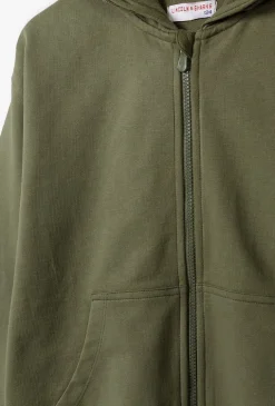 Rozpinana bluza dresowa z kapturem - khaki - Lincoln&Sharks