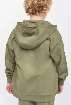 Rozpinana bluza dresowa z kapturem - khaki - Lincoln&Sharks