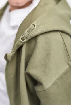 Rozpinana bluza dresowa z kapturem - khaki - Lincoln&Sharks
