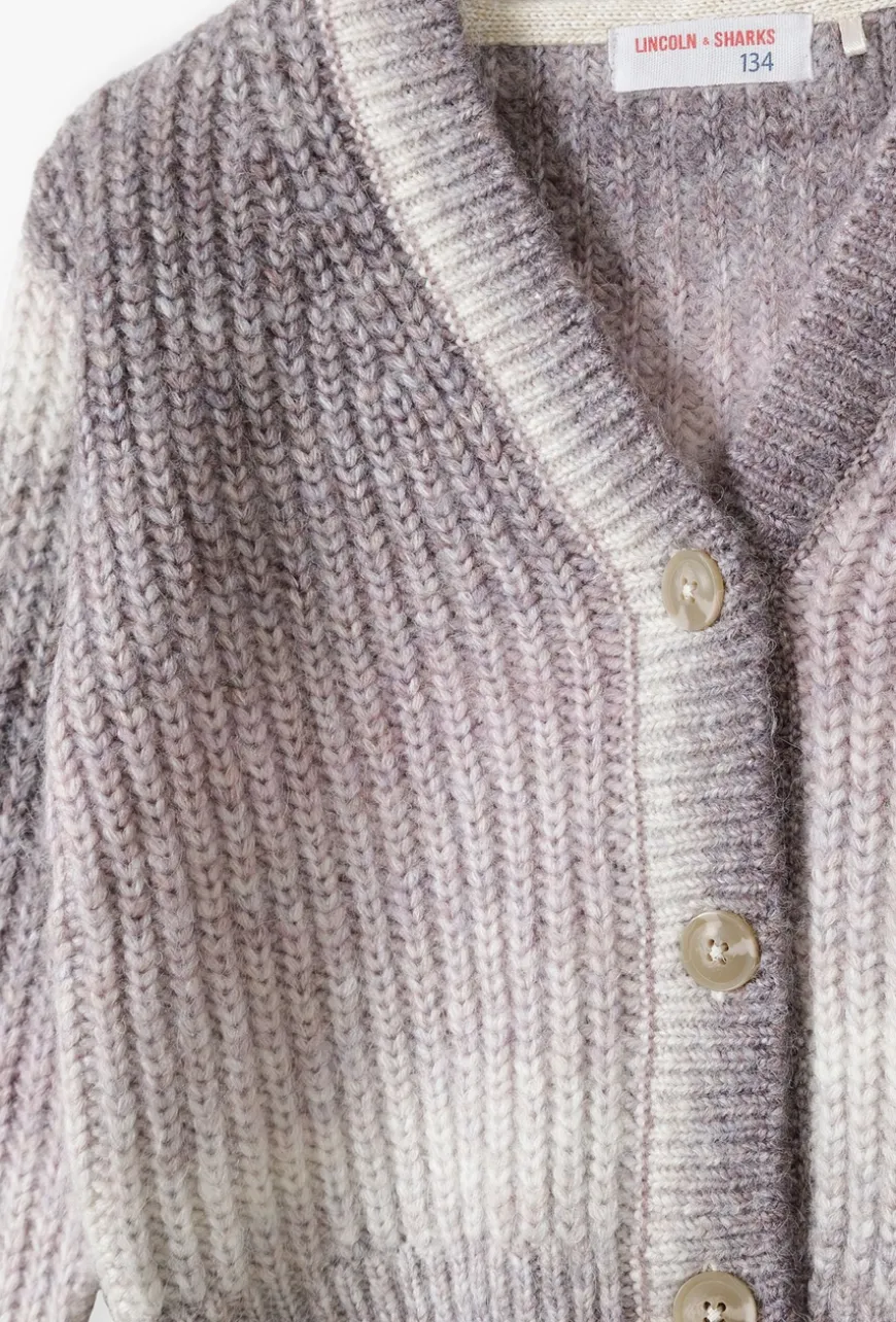 Rozpinany sweter dziewczęcy