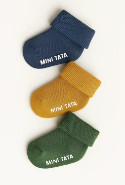 Skarpety niemowlęce 3-pak z napisem „Mini Tata”