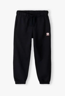 Spodnie dresowe dla dziewczynki - granatowe - comfort fit