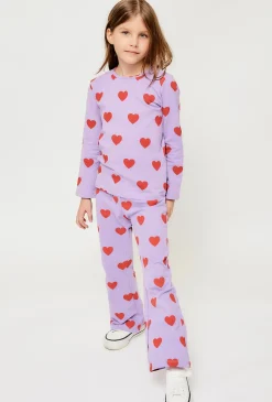 Spodnie w serca o kroju flare- Limited Edition