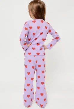 Spodnie w serca o kroju flare- Limited Edition