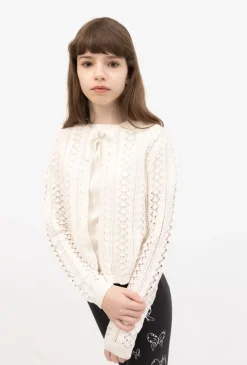 Sweter dziewczęcy zapinany na zatrzask