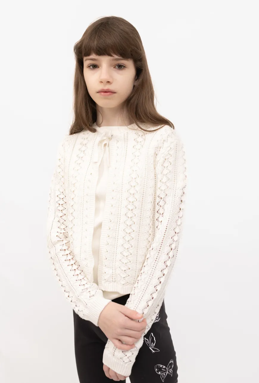 Sweter dziewczęcy zapinany na zatrzask