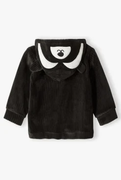 Szara welurowa bluza niemowlęca w prążki - 5.10.15.