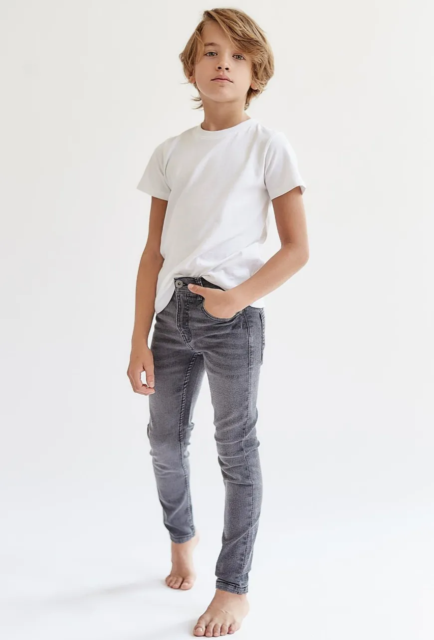 Szare spodnie jeansowe - slim