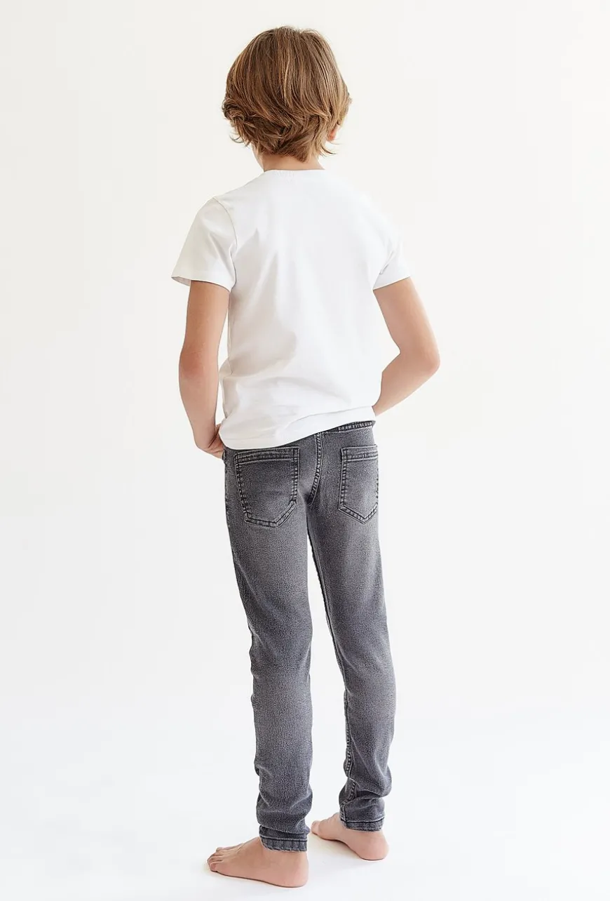 Szare spodnie jeansowe - slim
