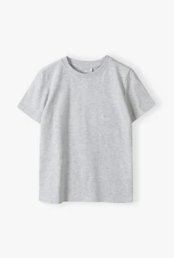 Szary t-shirt z bawełny - Basic - Lincoln&Sharks