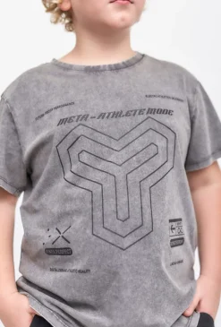 Szary t-shirt z nadrukiem dla chłopca - 5.10.15.