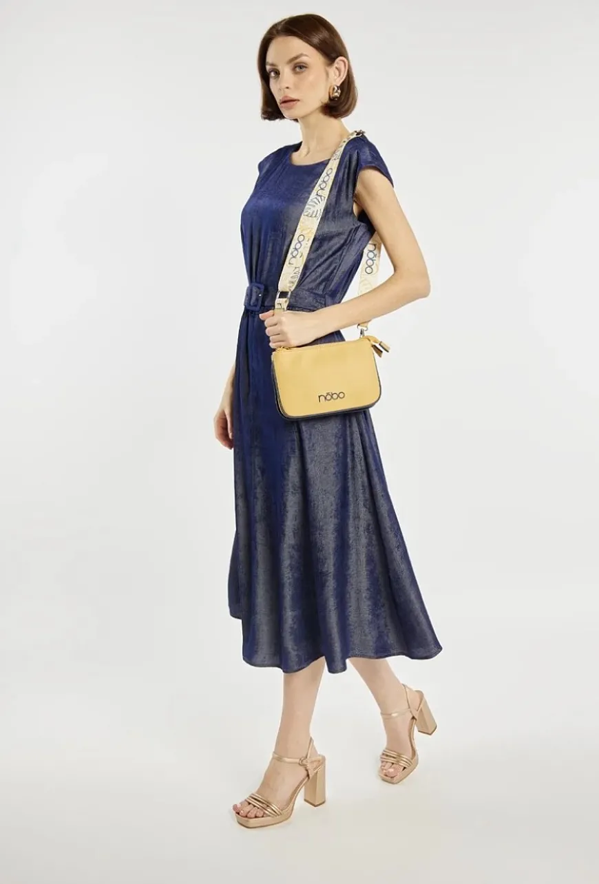 Torba crossbody z wzorzystym paskiem
