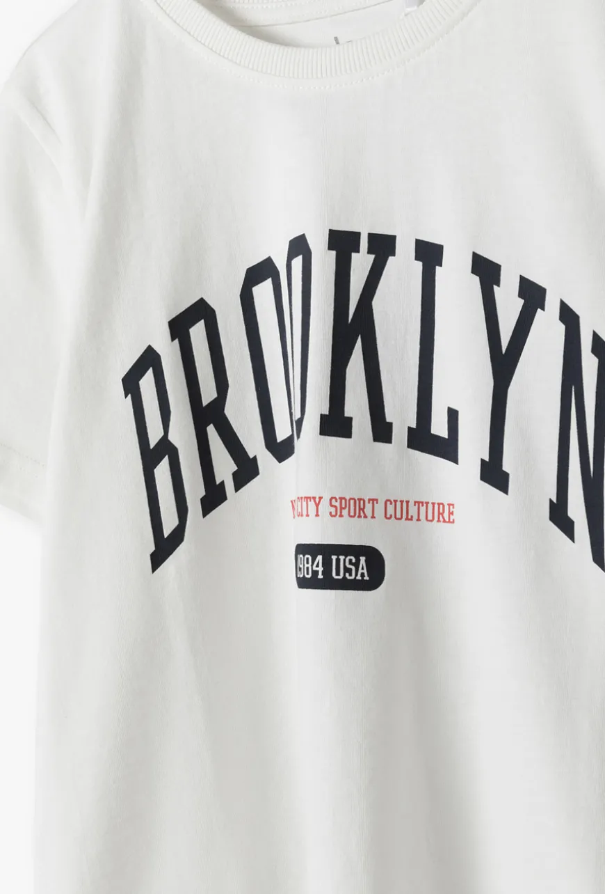 T-shirt chłopięcy „Brooklyn 1984 USA”