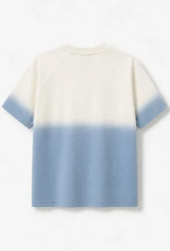 T-shirt chłopięcy dip-dye – z naszywką „Just Waves”