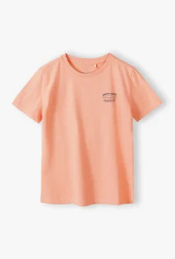 T-shirt chłopięcy „Happy Vibes” z nadrukiem surfingowym