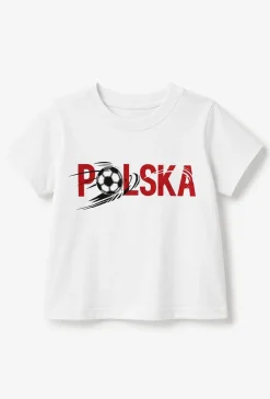 T-shirt chłopięcy „POLSKA” – koszulka kibica