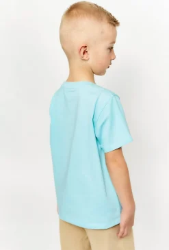 T-shirt chłopięcy z dinozaurem - niebieski