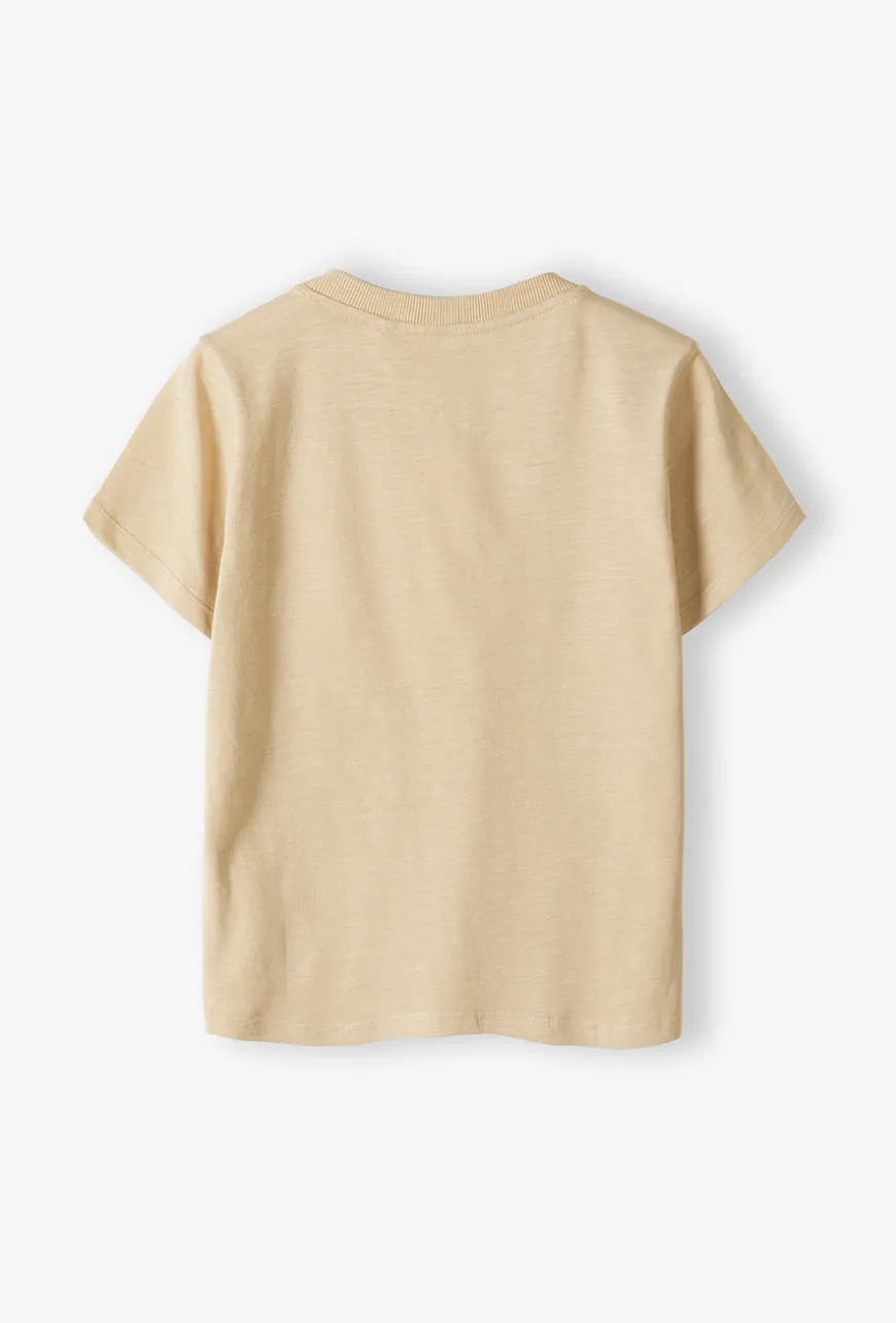 T-shirt chłopięcy z guzikami i kieszonką