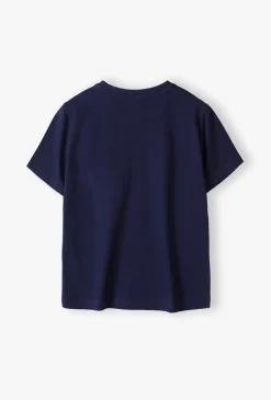 T-shirt chłopięcy z kieszonką – koszulka basic z krótkim rękawem