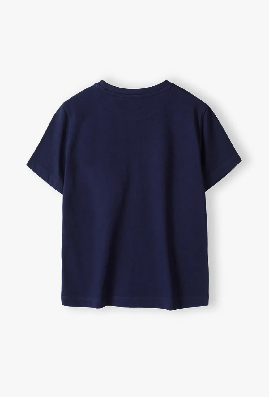 T-shirt chłopięcy z kieszonką – koszulka basic z krótkim rękawem