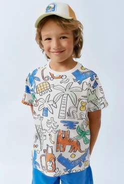 T-shirt chłopięcy z kolorowym nadrukiem