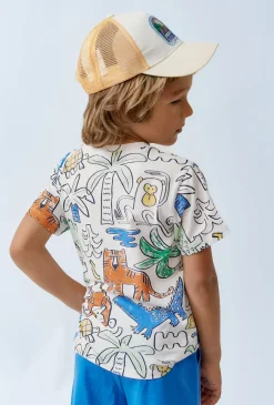T-shirt chłopięcy z kolorowym nadrukiem