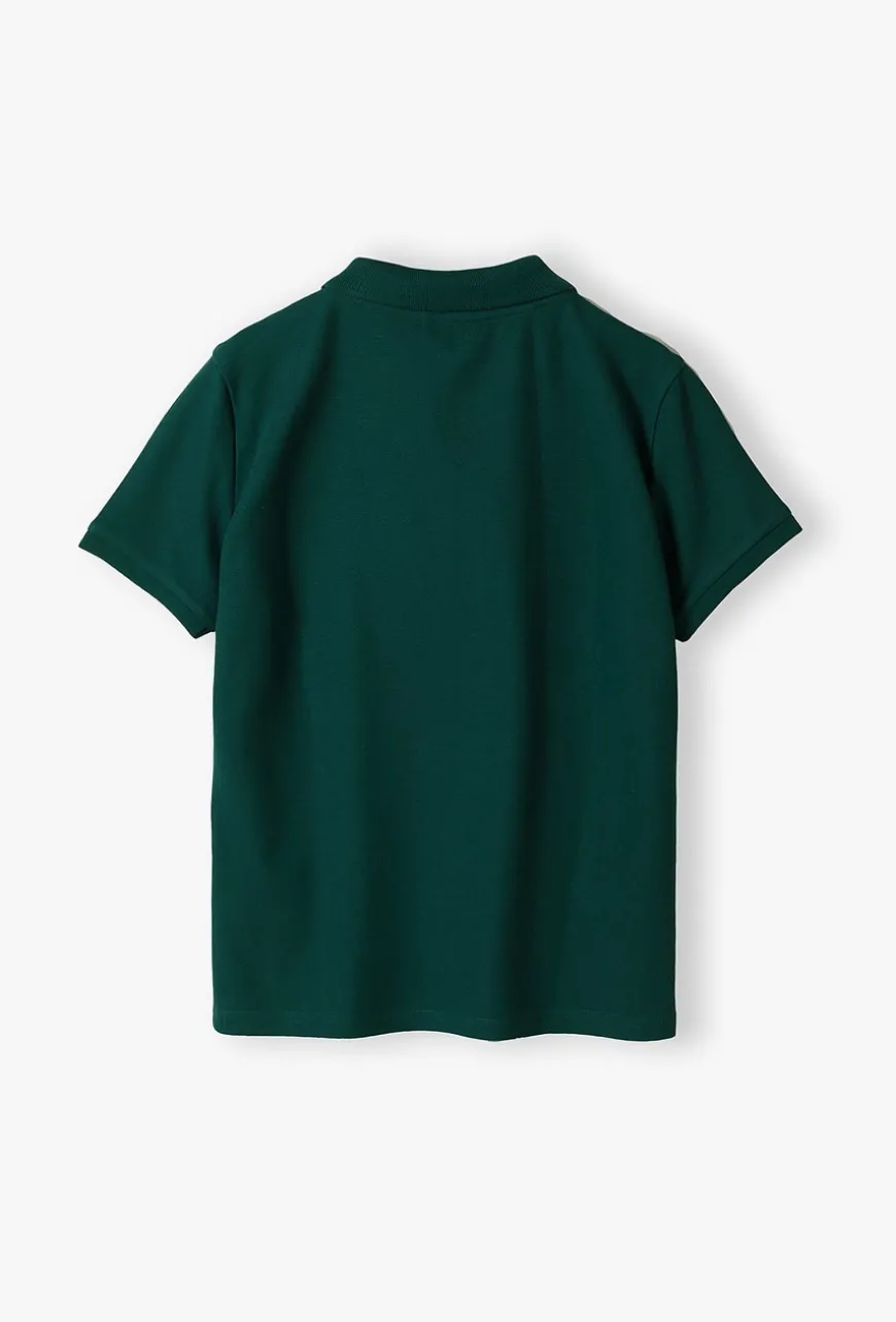 T-shirt chłopięcy z kołnierzykiem polo - Lincoln&Sharks