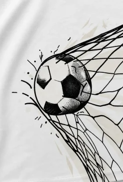 T-shirt chłopięcy z motywem piłkarskim