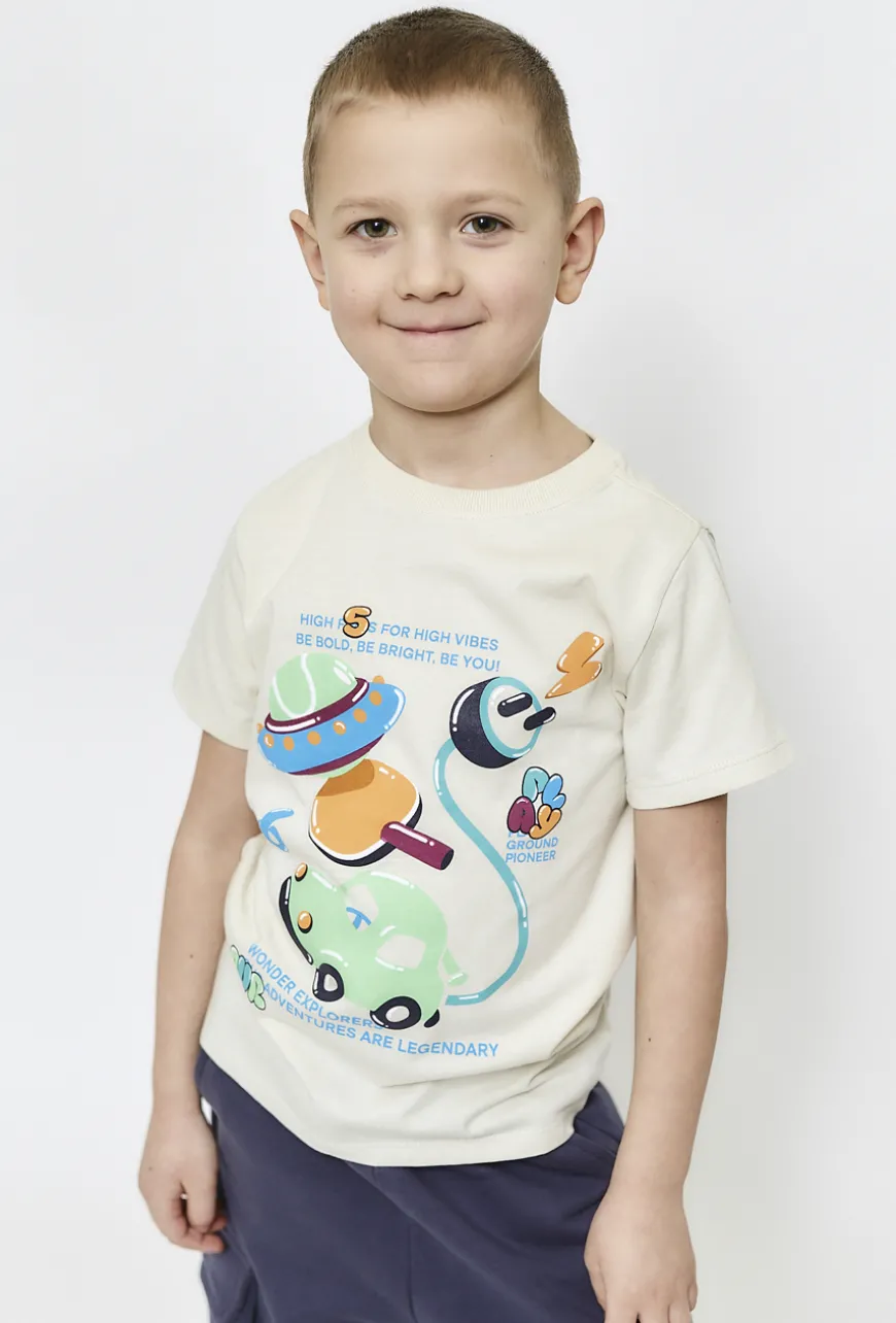 T-shirt chłopięcy z nadrukiem