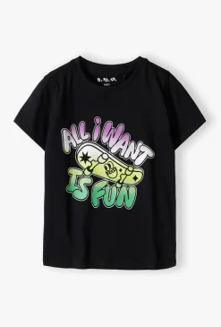 T-shirt chłopięcy z nadrukiem „All I Want Is Fun”