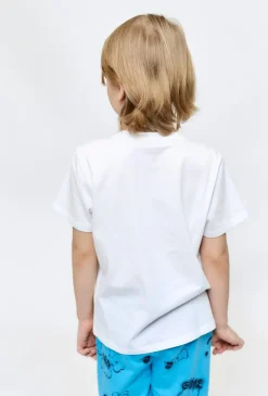T-shirt chłopięcy z nadrukiem dinozaura