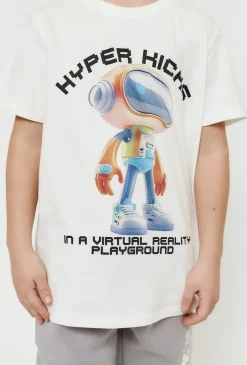 T- shirt chłopięcy z nadrukiem robota