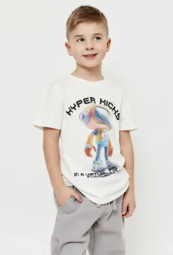 T- shirt chłopięcy z nadrukiem robota