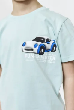 T-shirt chłopięcy z nadrukiem samochodu