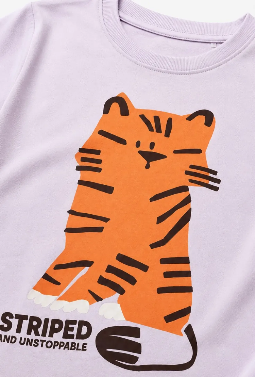 T-shirt chłopięcy z nadrukiem tygrysa