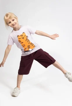 T-shirt chłopięcy z nadrukiem tygrysa
